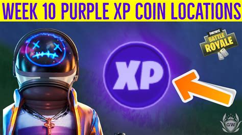 Fortnite season 3 week 7 has added new purple, green, blue, and golden xp coins to the game, and this guide shows where to find them. All PURPLE XP Coins Locations Week 10! Fortnite week 10 ...