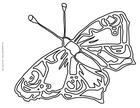Blank Butterfly Coloring Pages Sketch Coloring Page