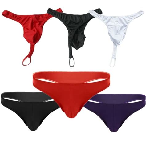 Men Sexy Thong Bugle Pouch Micro G String Bikini Briefs Underwear