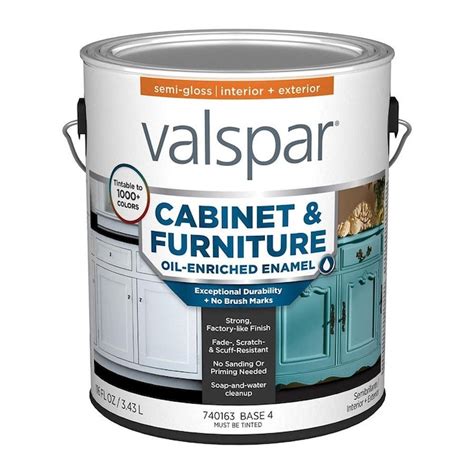 Valspar Cabinet Enamel Base 4 Semi Gloss Enamel Tintable Interior Paint