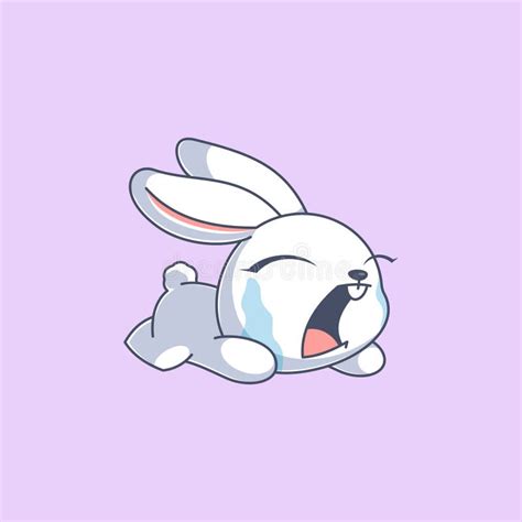 Cute Bunny Is Crying Cartoon Stock Vector Illustration Of Cartoon