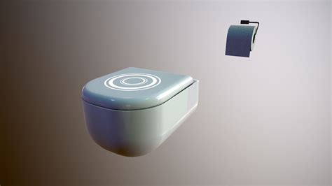 3d Model Futuristic Restroom Toilet Vr Ar Low Poly Cgtrader