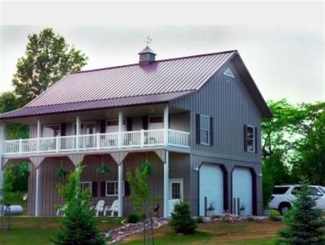 Image Result For Two Story Metal Barn And Home Morton Building Homes