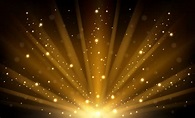 Abstract golden light rays with sparks. Exploding gold glitter with ...