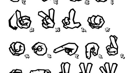 Graffiti Sign Language Alphabet Chart You Can Print Out This Graffiti