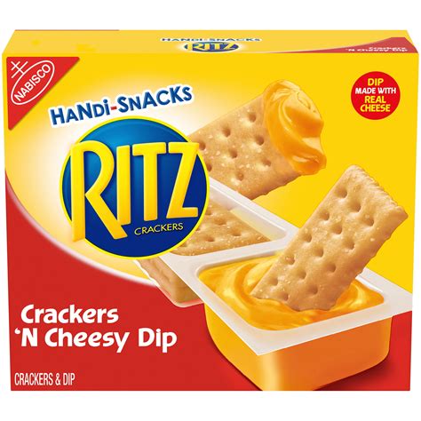 Ritz Handi Snacks Crackers And Cheese Dip 6 095 Oz Packs Walmart