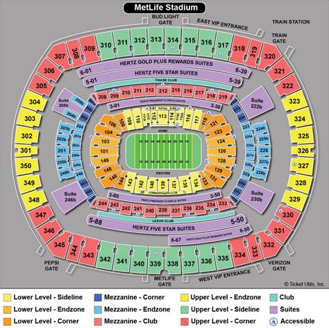 Metlife Stadium Interactive Seating Chart Concert Stadium Seating Chart