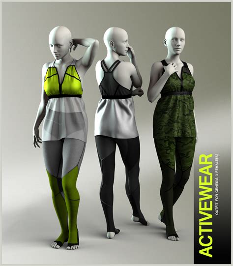 Activewear For Genesis 3 Female By Serzart On Deviantart