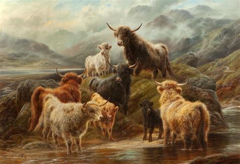 Highland Cattle 1894 Painting By Robert Watson
