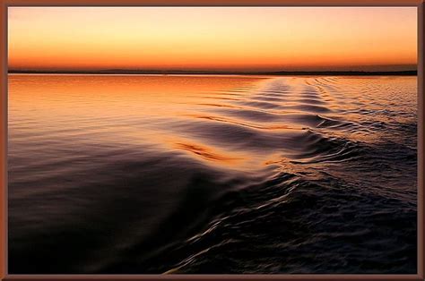Ripples Horizon Golden Colour Ocean Sunset Hd Wallpaper Peakpx