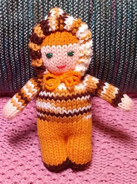 Comfort Doll Wearing Hoodie Knitting Patterns Toys Knitted Doll