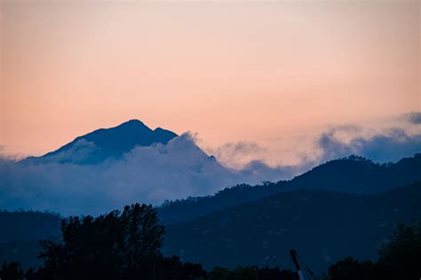 Silhouette Of Mountain During Sunset · Free Stock Photo