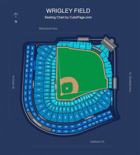 Chicago Cubs Seating Chart Map