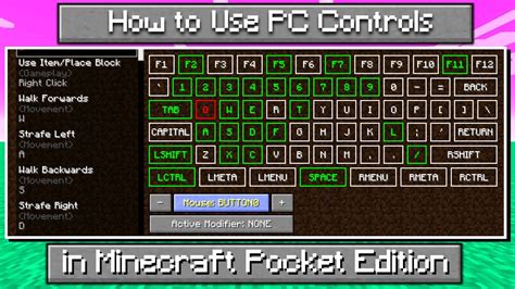 How To Use Pc Controls In Minecraft Pocket Edition In Hindi Youtube
