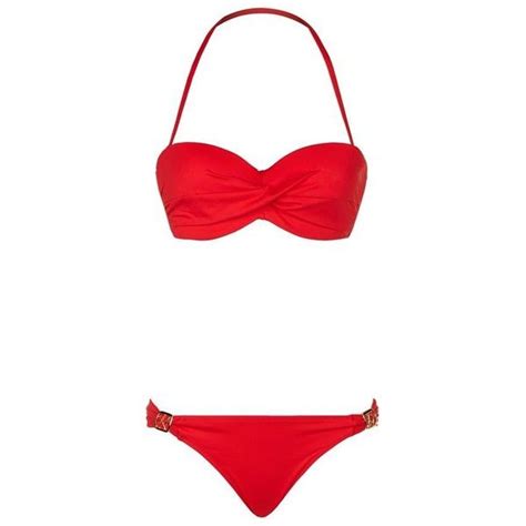 Elizabeth Hurley Beach Olympia Bandeau Bikini 640 Brl Liked On
