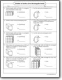 (b is the shape of the ends). Volume of a Rectangular Prism Worksheets