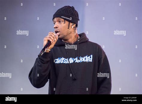 Turku Finland 9th July 2017 American Rapper Travis Scott Performs At