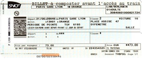 France Tgv Train Ticket Validation Punching Paris By Train Train