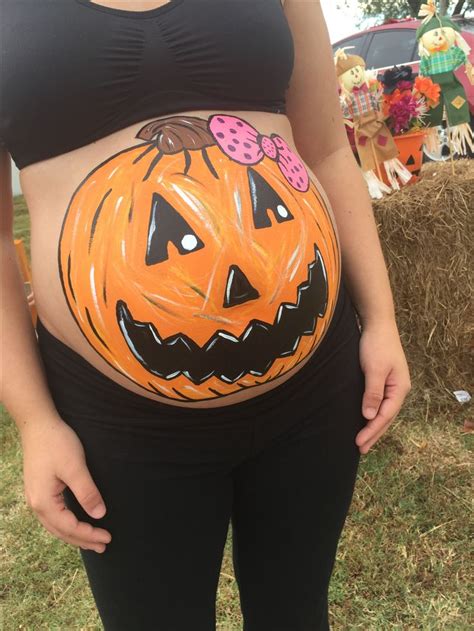 Pregnant Pumpkin Belly Pregnant Belly Painting Pregnant Halloween