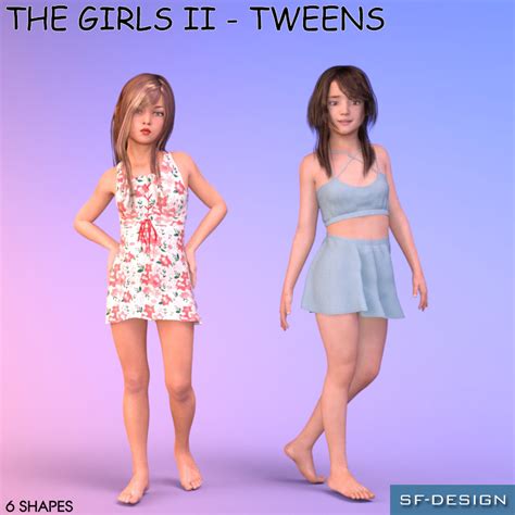The Girls Ii Tweens Shapes For Genesis Female D Figure Assets Sf
