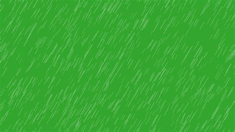 Green Screen Rain Falling Effect And Splash Rain Fall Down Green