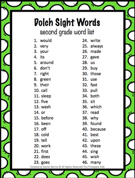 Fourth Grade Sight Words Dolch Dolch Sight Words Free Flash Cards And
