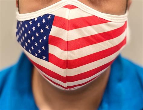 Usa Flag Face Mask With Filter 4th Of July Mask Independence Etsy