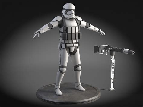 Star Wars First Order Stormtrooper Heavy 3d Model By Squir