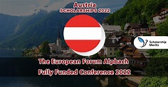 The European Forum Alpbach Fully Funded Conference 2022 - Scholarship ...