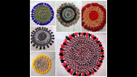 How To Make Round Rugmatcarpet Using Old T Shirts With Tassel