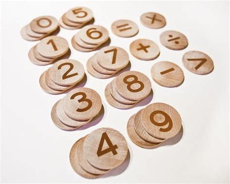 Wood Math Manipulatives Educational Math Game Kindergarten Math