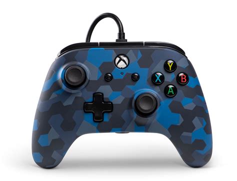 Powera Wired Stealth Controller For Xbox One Blue Camo