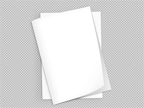 Two Plain White Brochures On Transparent Background A Free Psd