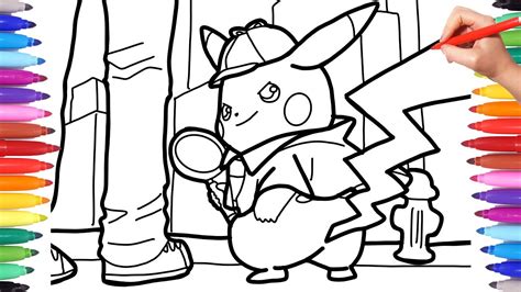 Detective Pikachu Mewtwo Coloring Pages