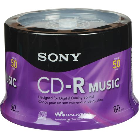 Sony Cd R Music Recordable Compact Disc 50crm80rs Bandh Photo Video