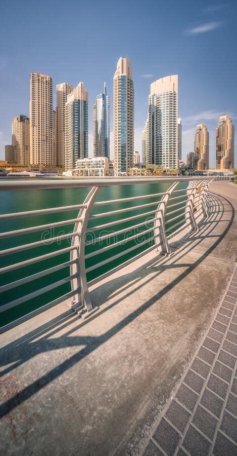 Day View Of Dubai Marina Bay With Clear Sky Uae Stock Image Image Of