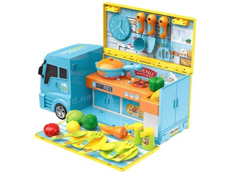 2 In 1 Truck Carrier Tableware Toy 33 Pcs Focusgood