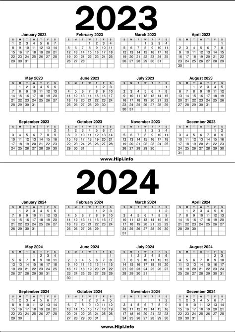 Two Year Calendars For 2023 Amp 2024 Uk For Pdf Riset