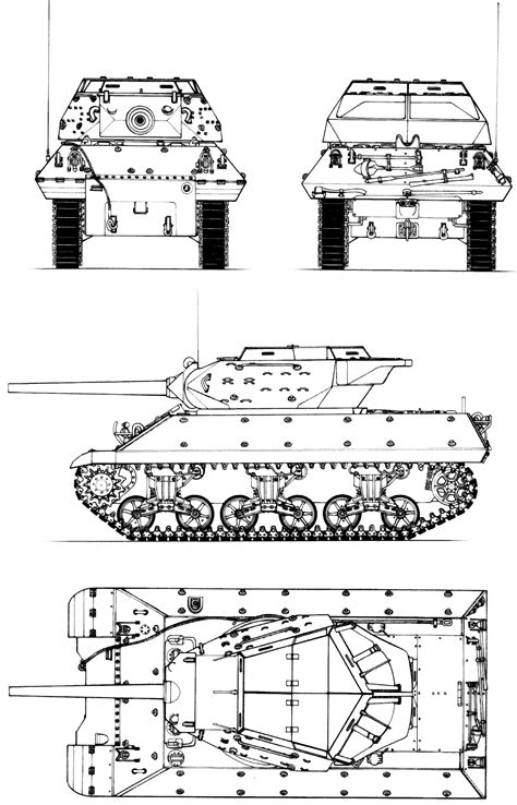 M10 Tank Destroyer Blueprint Download Free Blueprint For 3d Modeling