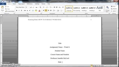 Student papers and professional papers have slightly different guidelines regarding the title page, abstract, and running head. How to format a Word doc for writing an APA style college ...