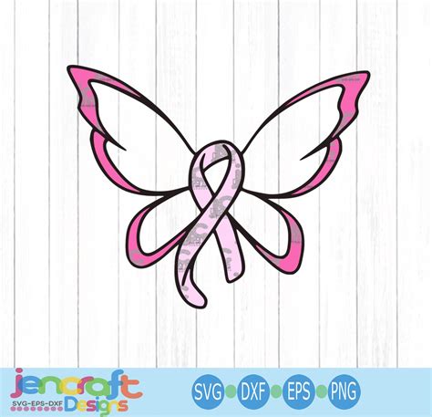 Cancer Ribbon svg Butterfly SVG Breast Cancer Awareness Cut File Pink