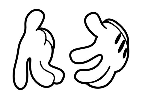 Mickey Mouse Glove Outline