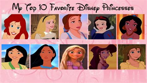 my top 10 favorite disney princesses by nikki1975 on deviantart