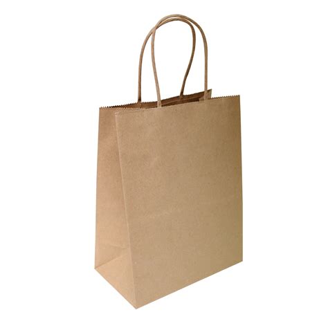 8x475x10 100 Pcs Brown Kraft Paper Bags Shopping Mechandise