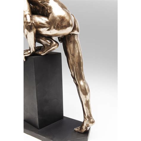 Deco Object Nude Man Stand Bronze 35cm KARE USA