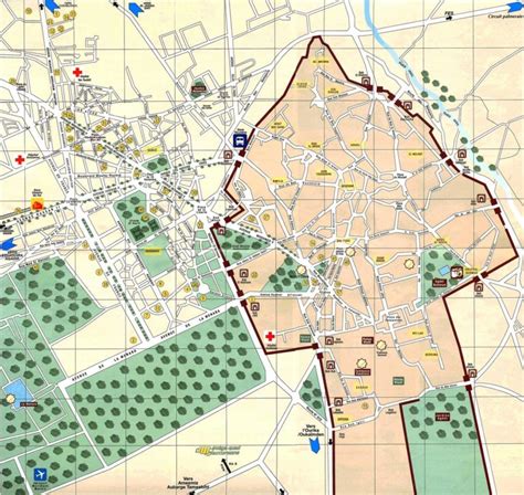 Cartes Plans De Marrakech à Télécharger And Imprimer Médina Guéliz Bus