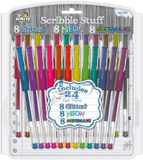 Write Dudes Scribble Stuff 24 Gel Pen Value Pack Glitter