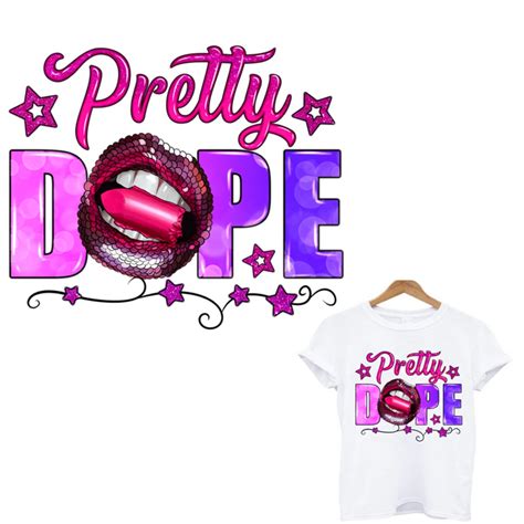 1pc Pretty Lip Iron On Heat Transfer Patch Colorful Lip Decals Washable
