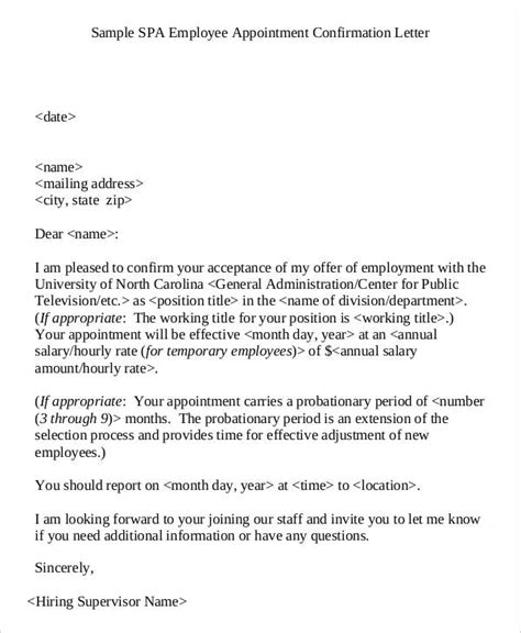 Official Appointment Letter Templates 8 Free Word Pdf Format Download
