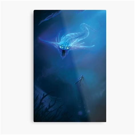 Subnautica Ghost Leviathan Metal Print For Sale By Kastraz Redbubble
